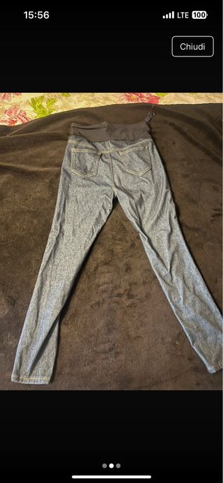 Jeggings premaman blu
