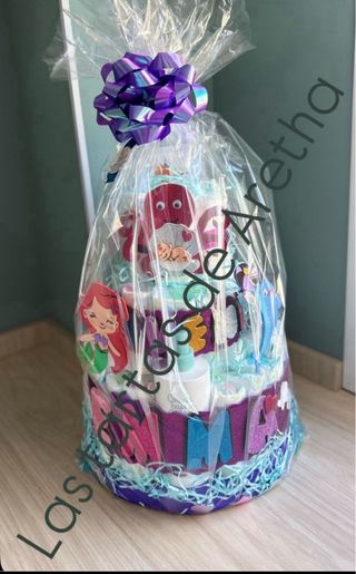 Tarta pañales bebé personalizada