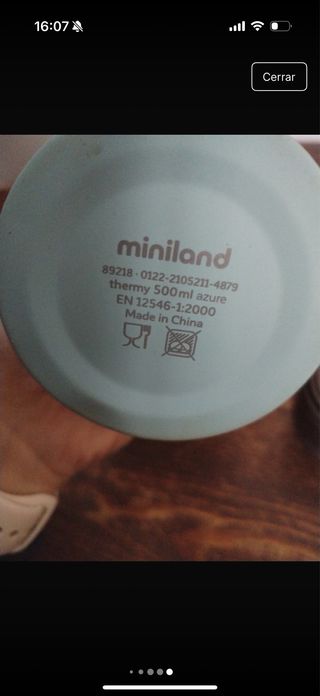 Termo Miniland 500ml azul
