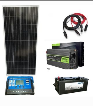 Kit Solar 1200W: Panel, Inversor, Batería