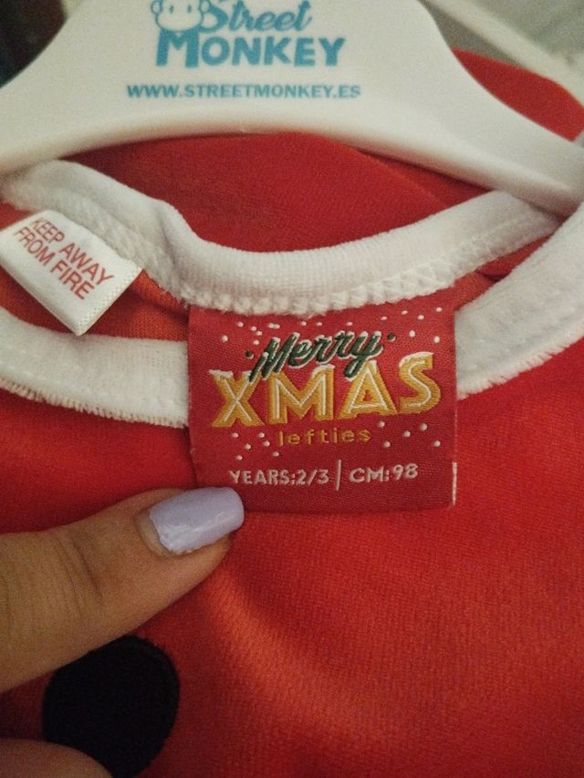 Disfraz Papa Noel niño 2-3 años