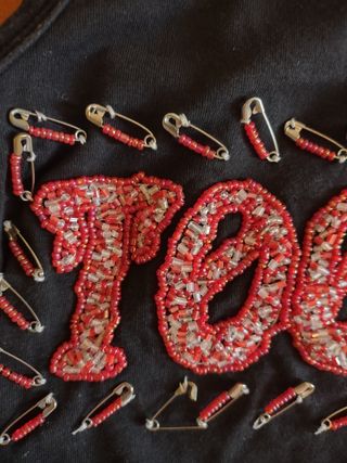 Top nero con perline - Too Cool