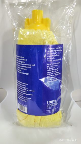Mop Sanatec in microfibra - Giallo
