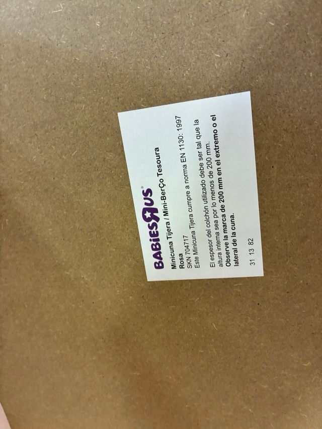 Cuna bebé plegable rosa