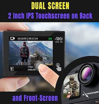 Cámara Deportiva EXPROTREK 4K Dual Screen