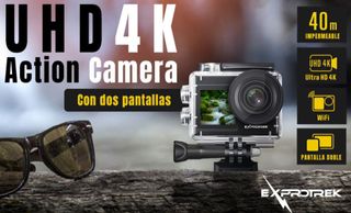 Cámara Deportiva EXPROTREK 4K Dual Screen