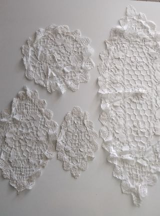 6 centrini cotone fatti a mano