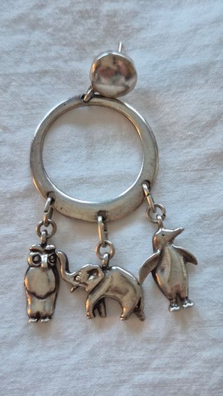 Pendientes plata animales