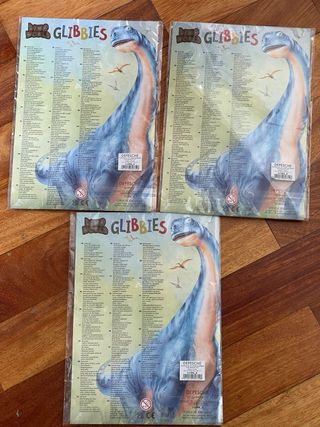 3 láminas pegatinas dinosaurios3Dnuevas 