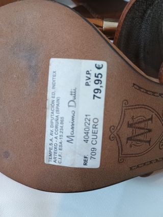 Sandalias Massimo Dutti Marrón 36