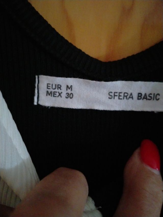 Vestido bicolor blanco y negro