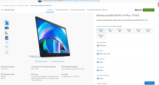 Monitor Dell Pro 14 Plus - P1425