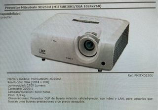 Proyector Mitsubishi VL-XD250U blanco