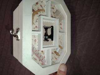 Costurero madera blanco vintage