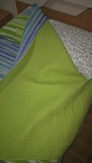 Colcha cama 90 - Azul y Verde