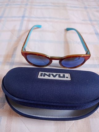 Occhiali INVU nuovi marroni-blu