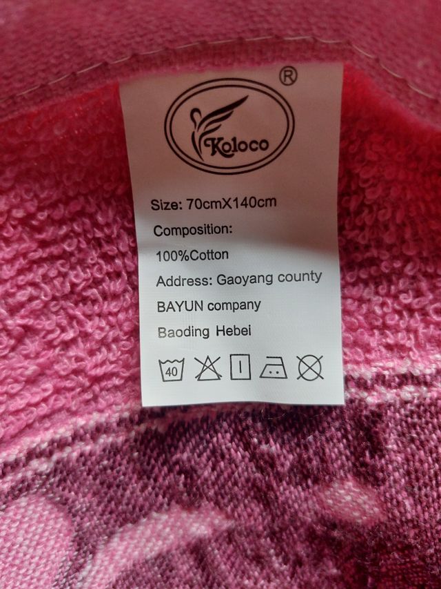 Asciugamano doccia rosa 70x140cm