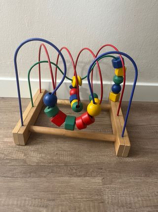 Laberinto de bolas de madera infantil