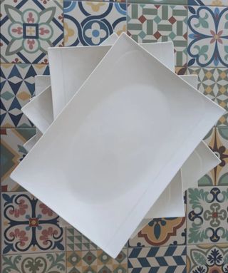 8 Platos Porcelana Blanco - Corte Inglés