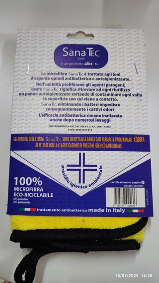 Panno bicolore sanatec 40 x 40 in microfibra