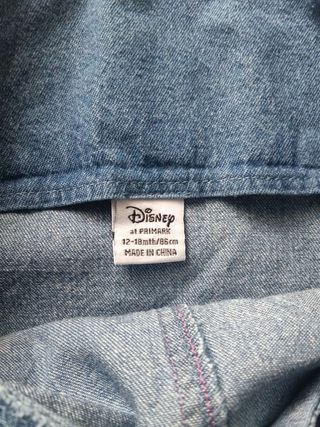 Vestido vaquero niña Disney princesas de 12 a,18 m