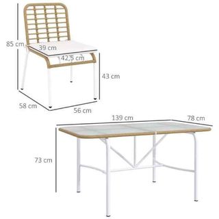 Juego de muebles de jardín para exterior de ratán 