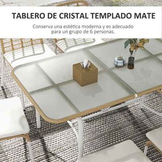 Juego de muebles de jardín para exterior de ratán 