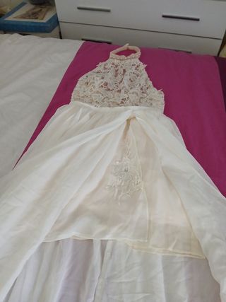 Vestido novia blanco - Talla S