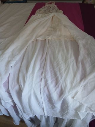 Vestido novia blanco - Talla S