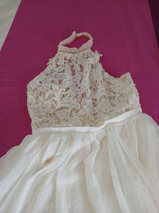Vestido novia blanco - Talla S
