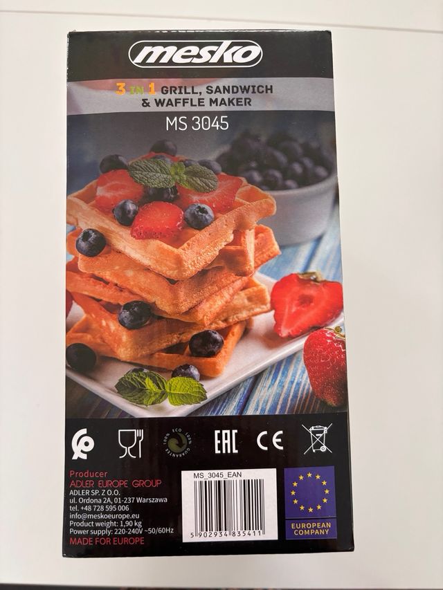 Mesko MS 3045 - Griglia 3 in 1