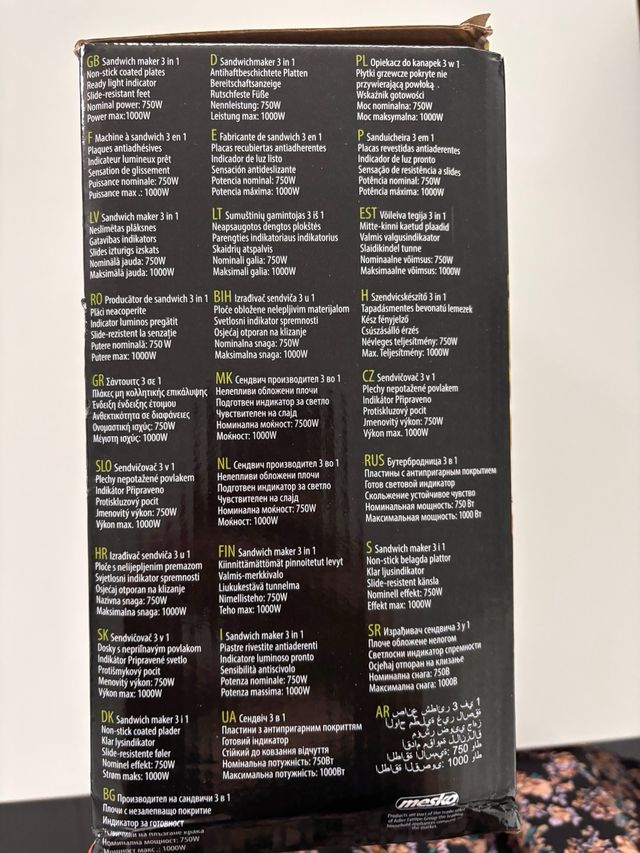 Mesko MS 3045 - Griglia 3 in 1