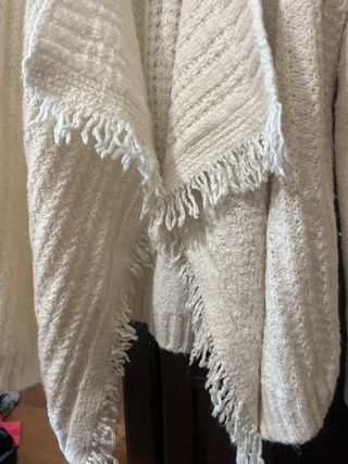 Cardigan Hollister blanco talla M