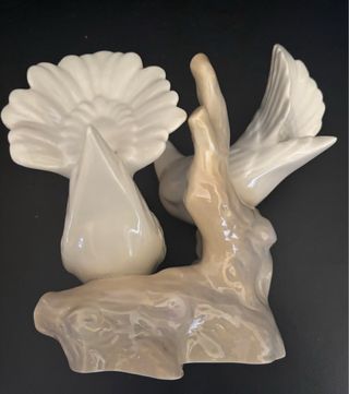 Pareja palomas porcelana 