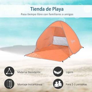 Tienda de Playa para 1-2 Personas Pop-Up