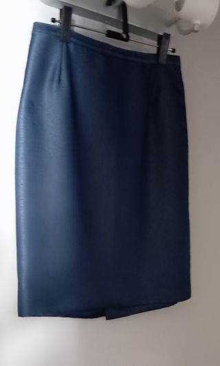 Falda azul seda salvaje