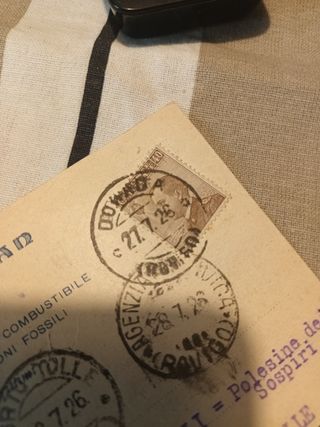 Cartolina Commerciale Italia 1926