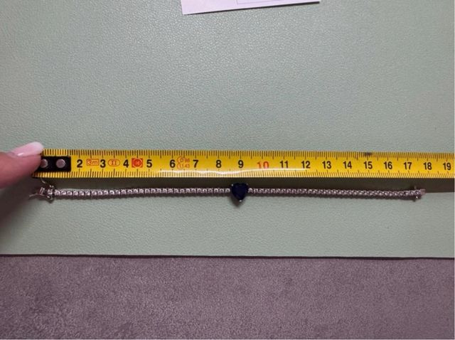 Bracciale tennis Fabiani cuore blu