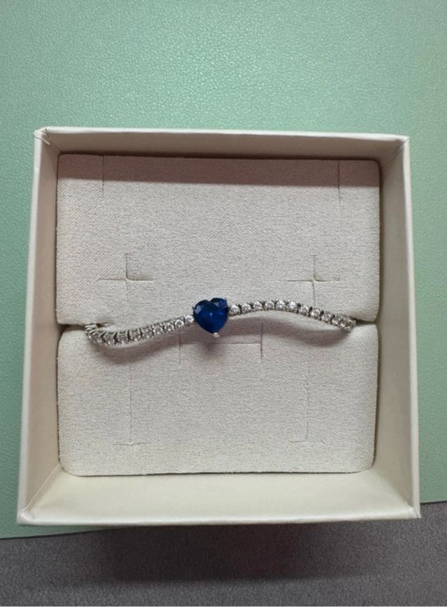 Bracciale tennis Fabiani cuore blu