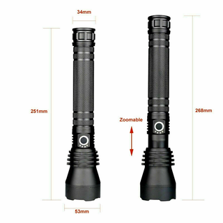 Torcia LED Zoom Ricaricabile