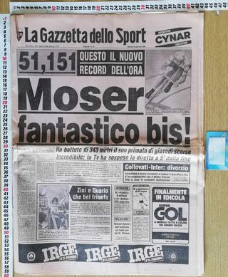 Gazzetta dello Sport 07/09/1986 Argentin + Oliva