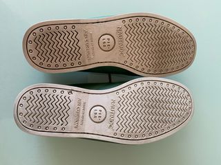 Zapatos Nautimoc Piel Verde, con cordones marrones