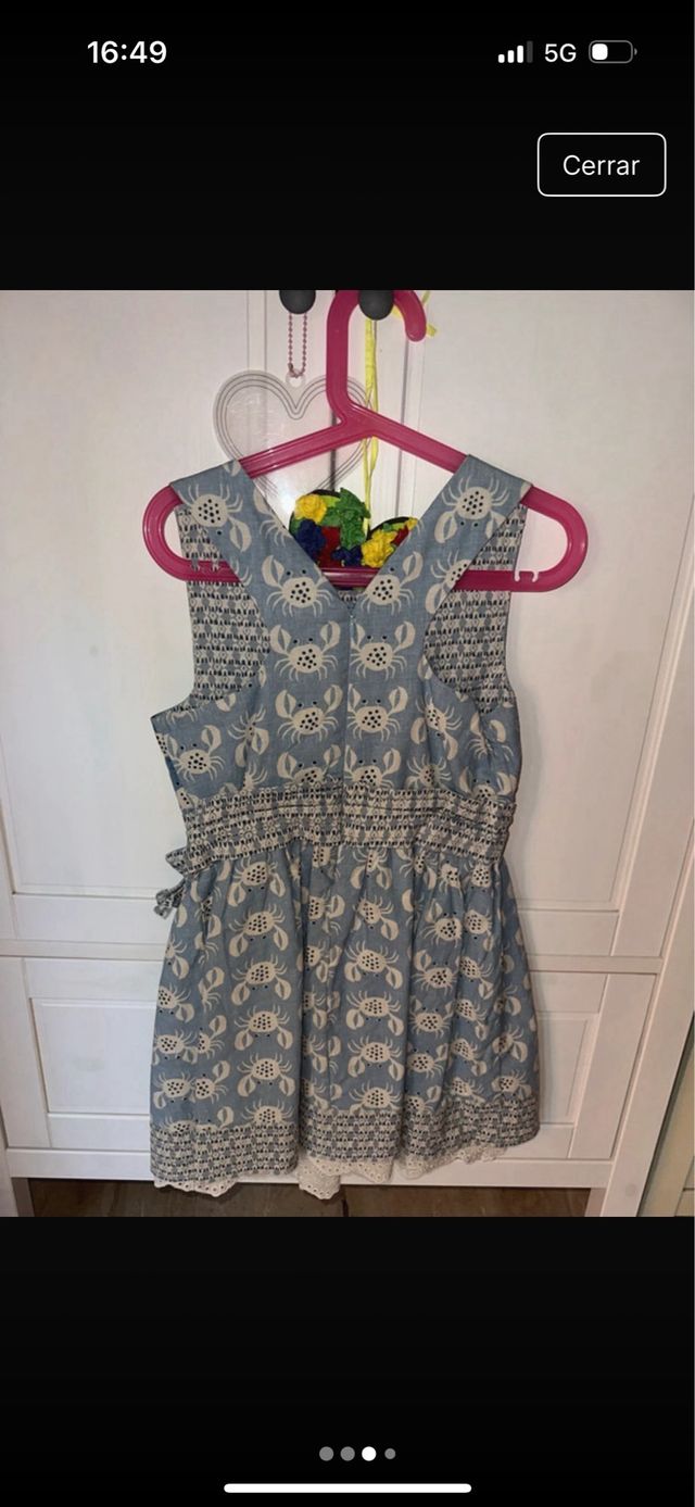 Vestido niña TuttoPiccolo cangrejos 10 años