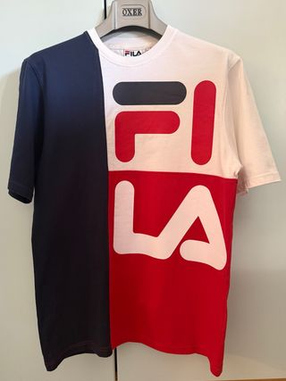 Maglietta FILA bicolore rosso-bianca