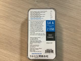 Cargador Coche RIVACASE 2 USB