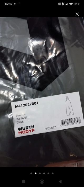 Chubasquero y peto PVC Würth - Verde oliva (Nuevo)