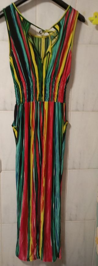 Mono largo multicolor rayas