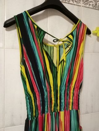 Mono largo multicolor rayas