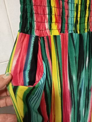 Mono largo multicolor rayas
