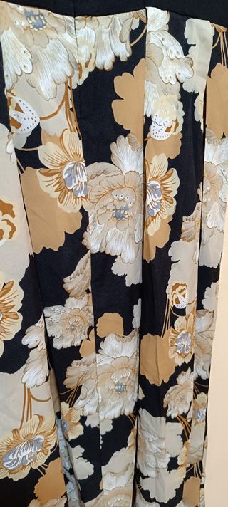 Vestido SHEIN flores beige-negro